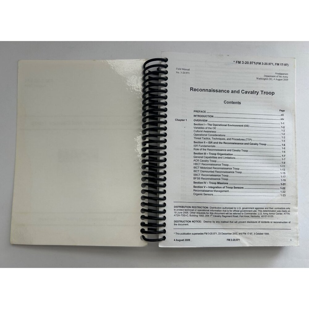 FM 3-20.971 Reconnaissance & Cavalry Troop Field Manual Army Military Platoons - Picture 3 of 6